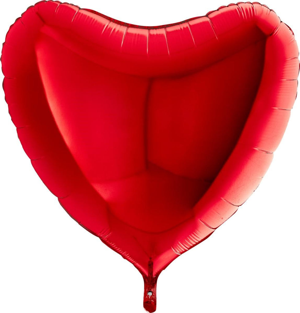 XXL Riesen Herz rot Ballon (mit Helium gefüllt) - Herz Ballon helium