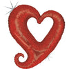 XXL giant heart red balloon (filled with helium) 
