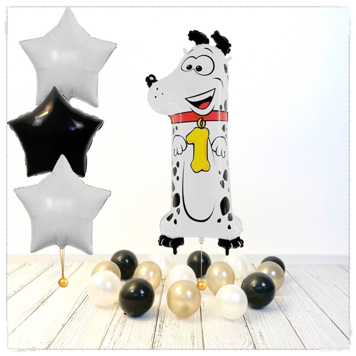 Numéros d'animaux XXL chien 1 bouquet de ballons (rempli d'hélium