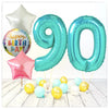 Zahlen Ballon Birthday Tiffany 90 Bouquet (mit Helium gefüllt)