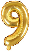 Chiffres ballon or 9 