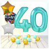 Numéro Ballon Joyeux Anniversaire Tiffany 40 Bouquet (Rempli d'Hélium) 