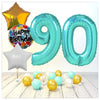 Zahlen Ballon Happy Birthday Tiffany 90 Bouquet (mit Helium gefüllt)