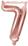 Zahlen Ballon rosegold 7