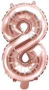 Zahlen Ballon rosegold 8