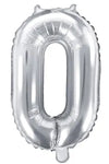 Numéro ballon argent 0 