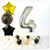 Numéros Ballon Anniversaire Sauvage Holographique Argent 4 Bouquet (Rempli d'Hélium) 