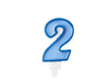 Bougie numérotée bleu 2 