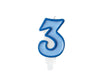 Bougie numérotée bleu 3 