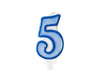 Bougie numérotée bleu 5 