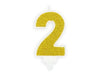 Bougie numérotée or 2 