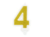Zahlenkerze gold 4