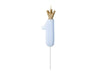 Number candle sky blue with crown 1 