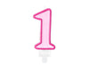 Number candle pink 1 