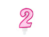 Number candle pink 2 