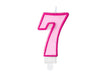 Number candle pink 7 