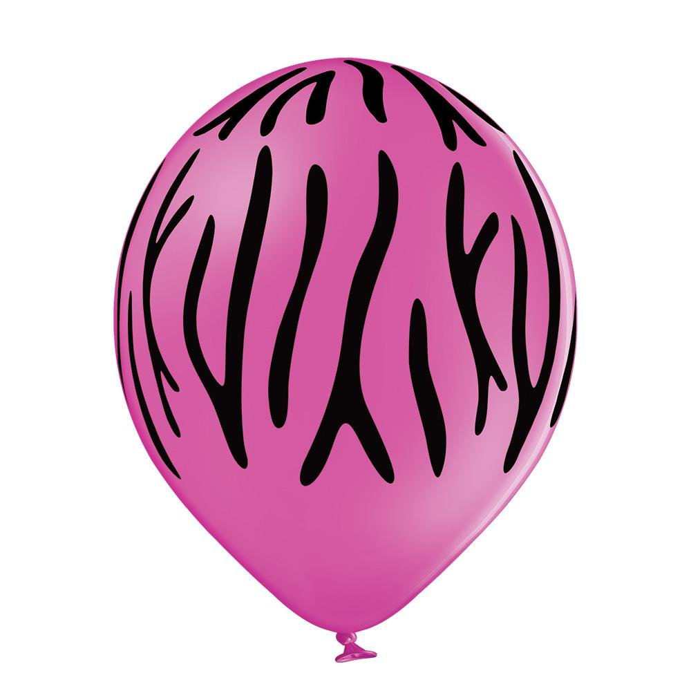 Zebra Streifen Ballon - Latex bedruckt