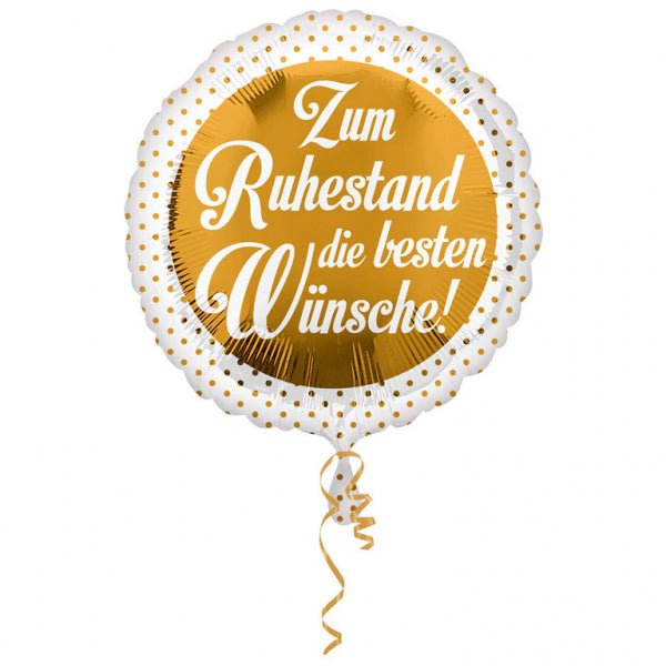 Zum Ruhestand die besten Wünsche! Ballon (mit Helium gefüllt) - Herz Ballon helium